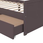 vidaXL Cadre de lit sans matelas marron foncé bois pin massif 90x200cm