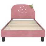 vidaXL Cadre de lit pour enfants avec tête de lit Rose 90 x 190 cm