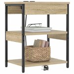 vidaXL Cabinet de chevet 2 Pièces Chêne Sonoma 41 x 31 x 51 cm