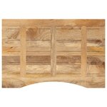 vidaXL Dessus de bureau avec courbe 90x50x2 5 cm manguier massif brut