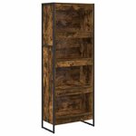vidaXL Bibliothèque Chêne Fumé 80 x 30 x 155 cm Bois d'ingénierie