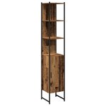 vidaXL Meuble lavabo salle de bain avec évier intégré en bois ancien en bois reconstitué