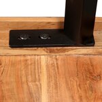 vidaXL Ensemble de bar 3 Pièces Bois d'acacia massif et cuir véritable