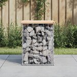 vidaXL Banc de jardin design de gabion 33x31x42 cm bois massif de pin