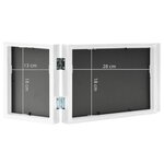 vidaXL Cadre photo dépliable Blanc 28x18 cm+2x(13x18 cm)