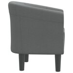vidaXL Chaise cabriolet gris foncé tissu