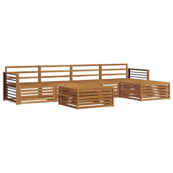 vidaXL Ensemble de canapés d'extérieur 6 pc Naturel