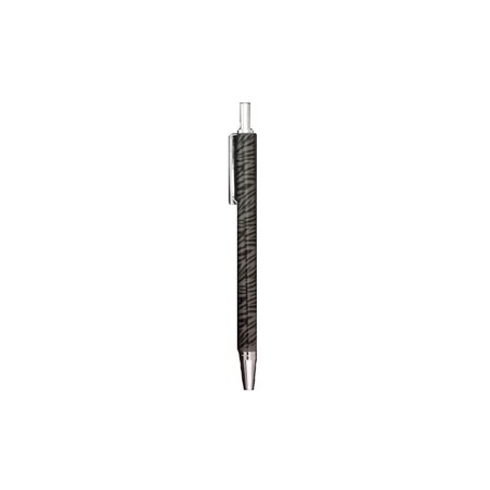Mini stylo bille 10 x 0.6 cm en métal - zébré gris
