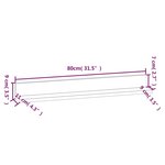 vidaXL Étagères murales 2 Pièces Gris 80x11x9 cm Bois de pin massif