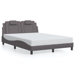vidaXL Cadre de lit Viana sans matelas gris 140x200 cm similicuir