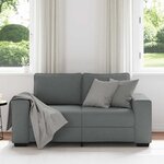 vidaXL Canapé à 2 places gris foncé 120 cm tissu