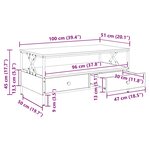 vidaXL Table basse chêne fumé 100x51x45 cm bois d'ingénierie