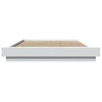 vidaXL Cadre de lit avec lumières LED sans matelas blanc 140x190 cm
