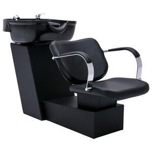 vidaXL Chaise de salon avec lavabo Noir 137x59x82 cm Similicuir