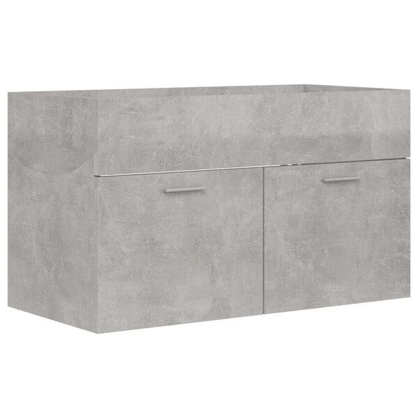 vidaXL Armoire d'évier Gris béton 80x38 5x46 cm Aggloméré