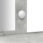 Coiffeuse vidaXL avec éclairage LED Gris béton 102x33x135 cm