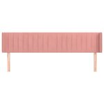 vidaXL Tête de lit avec oreilles Rose 203x16x78/88 cm Velours