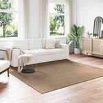 vidaXL Tapis de surface Carré HUARTE Naturel 240 x 240 cm Polyester