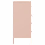 vidaXL Buffet rose 68x39x89 cm acier