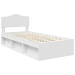 vidaXL Cadre de lit Blanc 100 x 200 cm Bois de pin massif