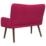 vidaXL Sofa 2 places Bordeaux 115 x 61 x 87 cm Velours
