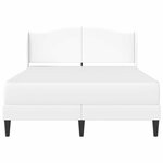 vidaXL Cadre de lit avec tête de lit Blanc 140 x 190 cm Simili cuir