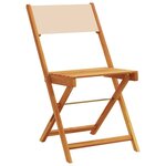 vidaXL Ensemble de bistro 3 Pièces beige tissu et bois massif