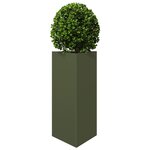 vidaXL Jardinière vert olive triangulaire 40x34 5x70 cm acier