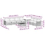 vidaXL Ensemble de canapés d'extérieur 8 Pièces Naturel et Anthracite