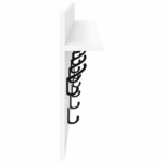 vidaXL Porte-manteau mural avec étagère Blanc Bois d'ingénierie