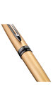 Waterman expert stylo bille  or métallisé  recharge bleue pointe moyenne  coffret cadeau