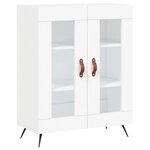 vidaXL Buffet haut Blanc 69 5x34x180 cm Bois d'ingénierie