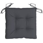 vidaXL Chaises de jardin et coussins anthracite lot de 2 Bois de teck