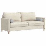 vidaXL Coussins d'accent 2 Pièces Gris nuage Ø 15 x 40 cm tissu