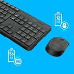 Logitech ensemble clavier souris mk235 - sans fil - azerty - récepteur usb