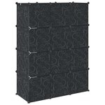 vidaXL Armoire modulaire 9 compartiments noir et blanc 109x36 5x143 cm