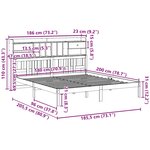 vidaXL Lit bibliothèque sans matelas 180x200 cm bois massif de pin