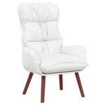 Fauteuil relaxant vidaXL en faux cuir blanc