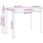 vidaXL Table de bar Naturel 110 x 55 x 105 cm Bois de pin massif