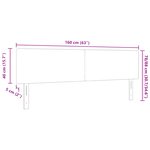 tête de lit vidaXL design simple gris clair 160 cm en tissu velours