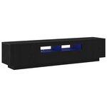 vidaXL Meuble TV 2 Pièces Noir 180 x 35 x 40 cm Bois d'ingénierie