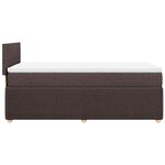 vidaXL Sommier à lattes de lit avec matelas Marron foncé 80x200 cm