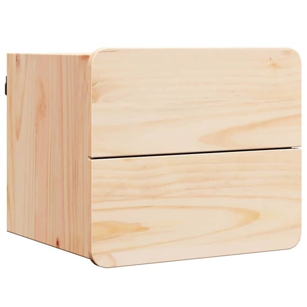 vidaXL Table de chevet Marron 39 x 34 x 33 cm Bois de pin massif