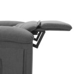 vidaXL Fauteuil de massage Gris clair Tissu