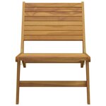 vidaXL Chaise de jardin Bois de teck solide