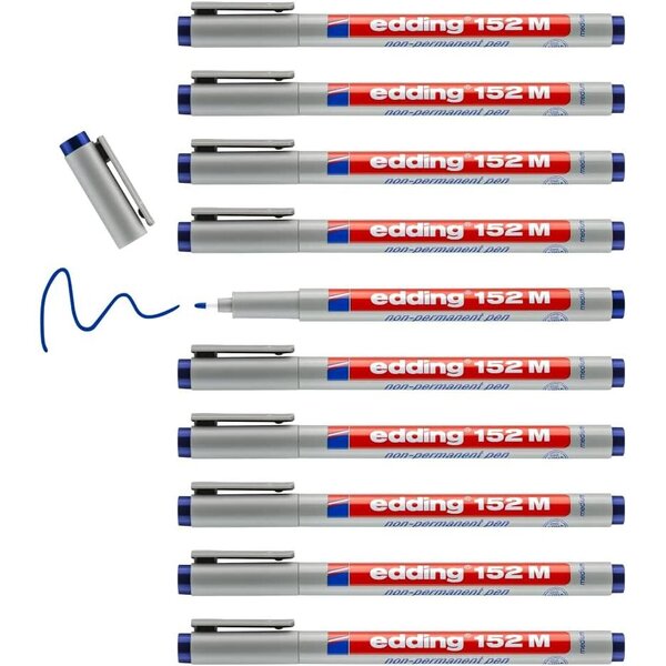 Feutre non Permanent 152 m bleu 1 mm x 10 EDDING