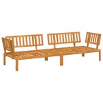 vidaXL Ensemble de Canapés Uni 2 Pièces Anthracite Bois d'Acacia Massif