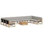 vidaXL Ensemble de canapés d'extérieur 11 pc Blanc et gris clair