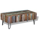 vidaXL Table basse Bois massif de récupération 100x50x38 cm