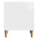 vidaXL Cabinet de chevet 2 Pièces Blanc brillant 43 x 34 5 x 50 cm